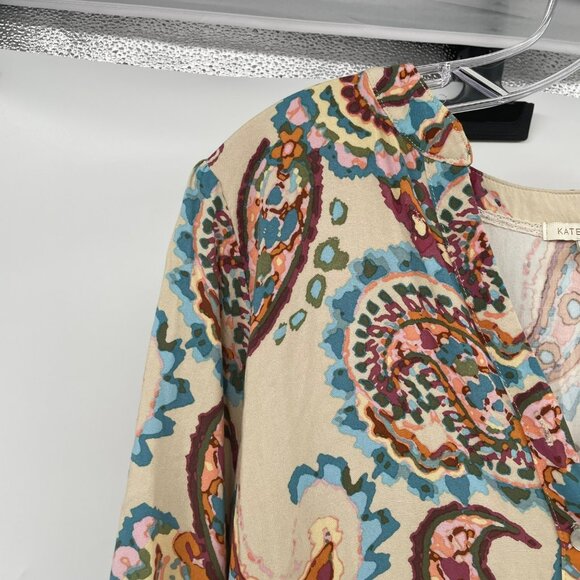 Kate & Sam Womens Paisley A-Line Dress 3/4 Sleeve Multicolor Size Small - Picture 5 of 9